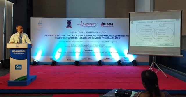 COLONEL SYED MAHFUZUR RAHMAN, SPP, HEAD BIOMEDICAL ENGINEERING DEPARTMENT DELIVERED SPEECH AT AN INTERNATIONAL SEMINAR AS A PANEL SPEAKER